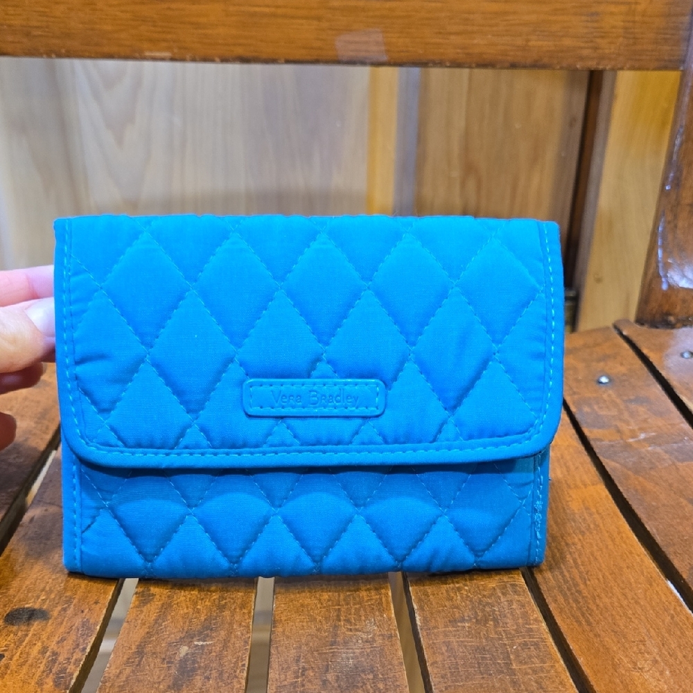 Vera Bradley Bahama Bay Euro Aqua Wallet